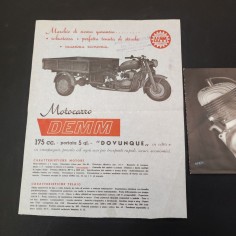 Lotto di 2 depliant opuscoli motocarro DEMM e motore Sachs 150 2