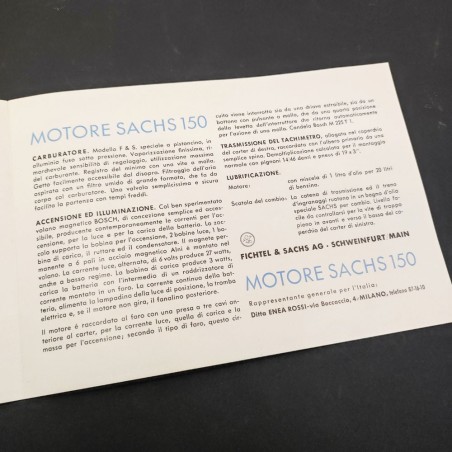 Lotto di 2 depliant opuscoli motocarro DEMM e motore Sachs 150