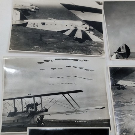 Lotto di 6 foto aerei regia Aviazione anni 30 Caprioni Savoia Marchetti