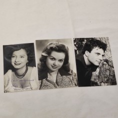 Lotto di 3 foto autografate attori anni 50 Pisano Interlenghi e Casillo
