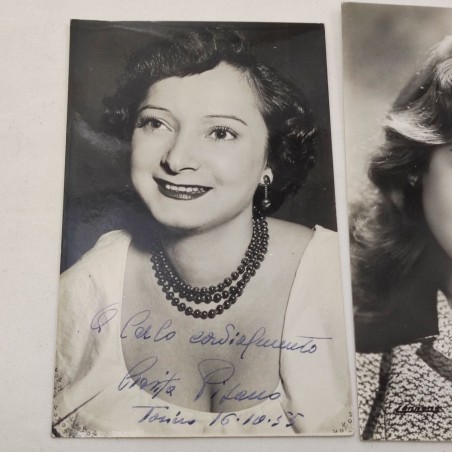 Lotto di 3 foto autografate attori anni 50 Pisano Interlenghi e Casillo