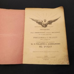 Opuscolo Aeronautica polare Onoranze Prof. Perroncito Edoardo 1899 2
