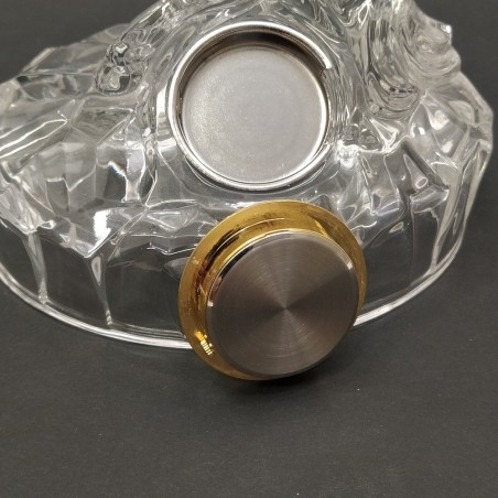 Orologio cavallo in vetro su base ovale, quadrante removibile. Buono