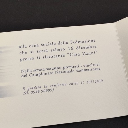 FAMS Biglietto invito con autografo Alboreto