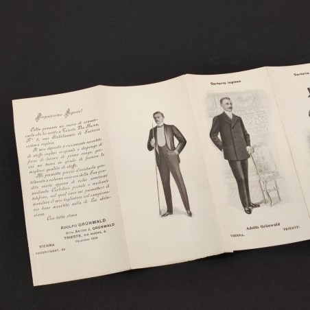 Opuscolo sartoria Adolfo Grundal Vienna - Trieste