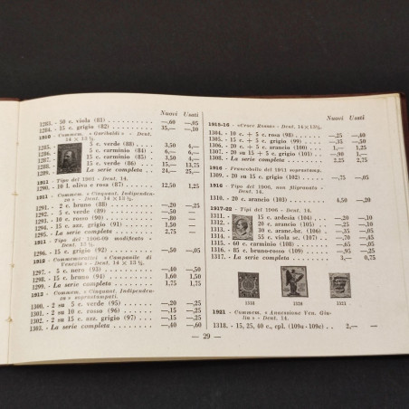 Luigi Sassone catalogo listino francobolli n°19 anno 1937