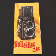 Brochure pieghevole catalogo macchina fotografica Rolleiflex 2,8 anni 50 2