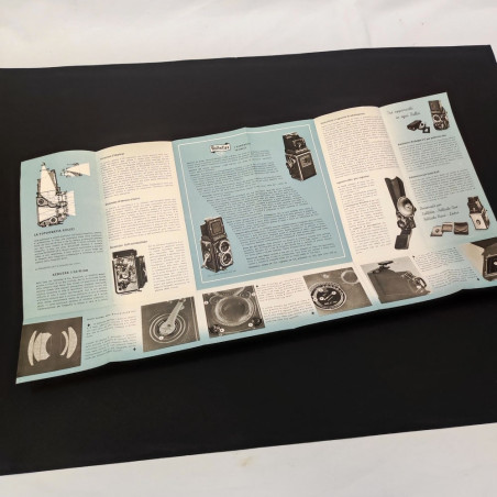 Brochure pieghevole catalogo macchina fotografica Rolleiflex 2,8 anni 50