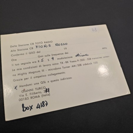 Cartolina radioamatore stazione CB Toto' radio QSL (Napoli 4 in DX)