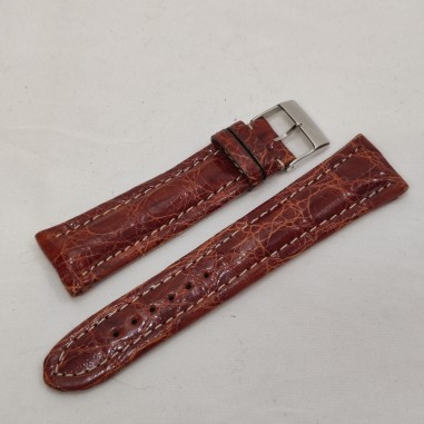 Originale cinturino orologio Breitling in pelle con fibbia in acciaio