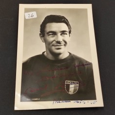BENITO LORENZI cartolina con autografo in originale dedica anno 1954-55