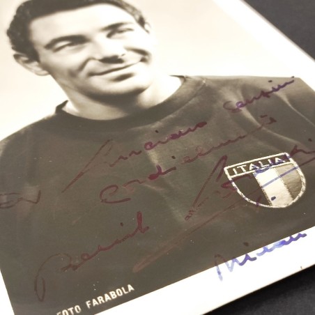 BENITO LORENZI cartolina con autografo in originale dedica anno 1954-55
