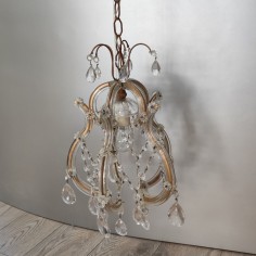 Lampadario in cristallo stile M. Teresa luce singola