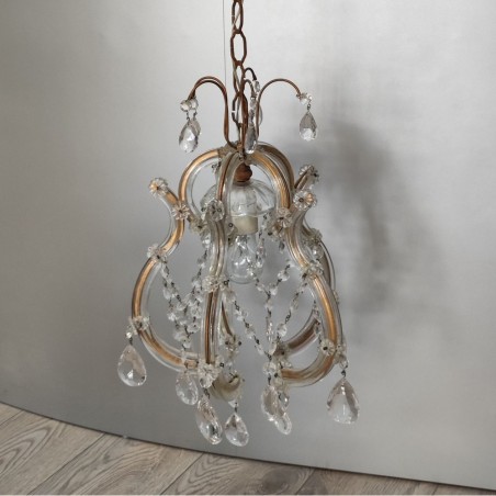 Lampadario in cristallo stile M. Teresa luce singola