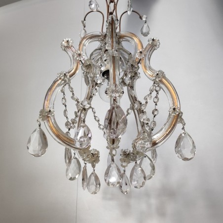 Lampadario in cristallo stile M. Teresa luce singola