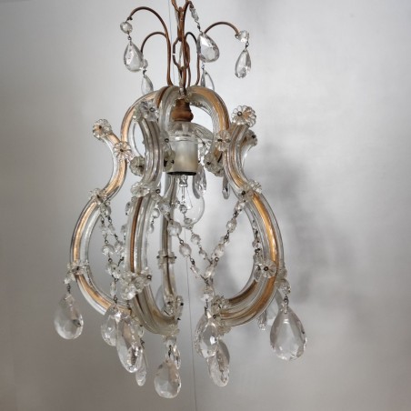 Lampadario in cristallo stile M. Teresa luce singola
