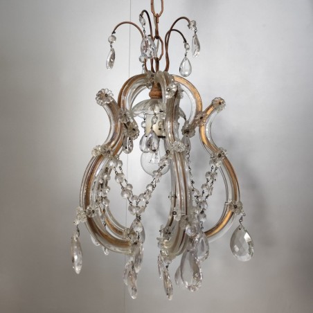 Lampadario in cristallo stile M. Teresa luce singola