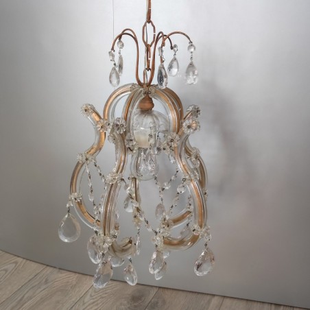 Lampadario in cristallo stile M. Teresa luce singola