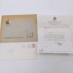 Catalogo Dunhill 1966 e lettera di accompagnamento in inglese Macchie