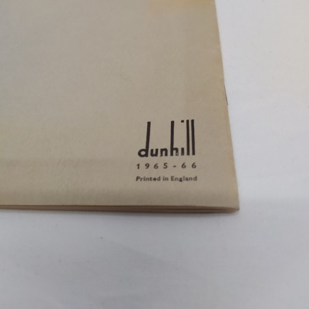Catalogo Dunhill 1966 e lettera di accompagnamento in inglese Macchie
