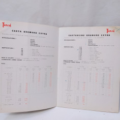 Catalogo e listino confidenziale Tensi 1959 Macchie, annotato all’interno 2