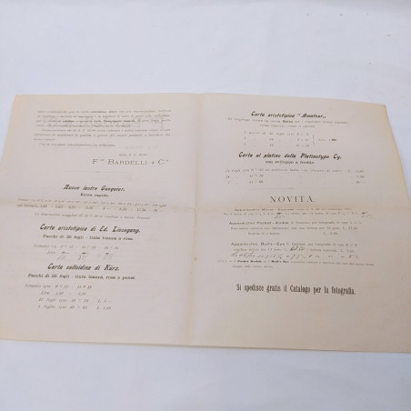 Catalogo Bardelli 1894 con lettera di accompagnamento e 2 cartoline