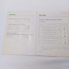 Blocco 3 opuscoli Ferrania 1956-1958-1959 alcune annotazioni. Buono 2