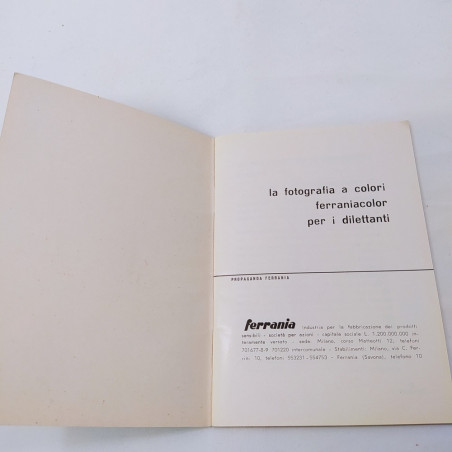 Blocco 3 opuscoli Ferrania 1956-1958-1959 alcune annotazioni. Buono
