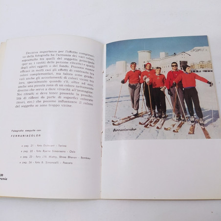 Blocco 3 opuscoli Ferrania 1956-1958-1959 alcune annotazioni. Buono