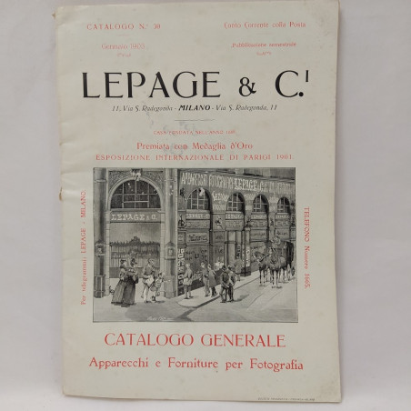 Catalogo Lepage & C. 1903 Apparecchi e Forniture per Fotografia - Macchie