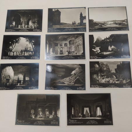 11 cartoline di scena opera Teatro della Scala stagioni varie Buono