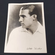 Ristampa di foto autografa Rodolfo Valentino Buono