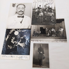 5 foto e cartoline varie, alcune autografate con dedica anni 60/70