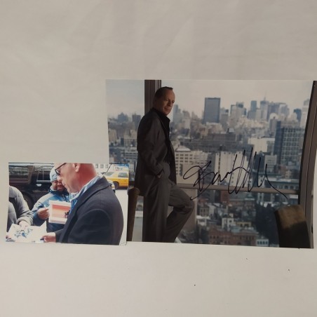 COA - 2 foto Bruce Willis con autografo e autenticazione Buono