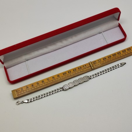 Bracciale argento 925 lunghezza 21cm chiusura a monachella Usato