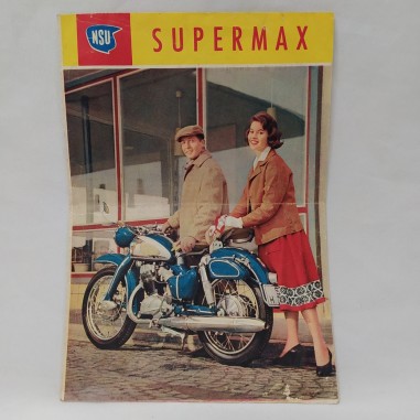 Brochure catalogo moto NSU supermax italiano, macchie
