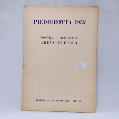 Volantino Mostra d’oltremare 1952 con foto autografa Beniamino Gigli. Macchie