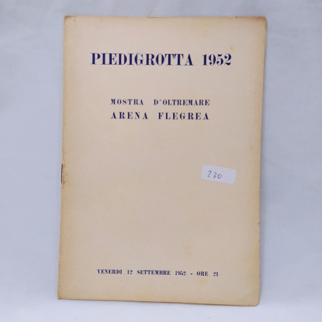Volantino Mostra d’oltremare 1952 con foto autografa Beniamino Gigli. Macchie