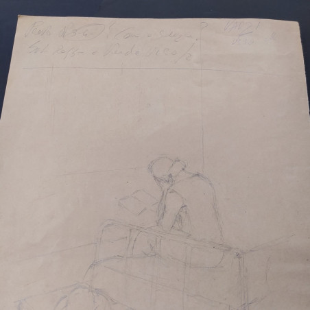2 caricature: Varzi di Mario Molinari 1934, Nuvolari di M.V. Marchi. Macchie