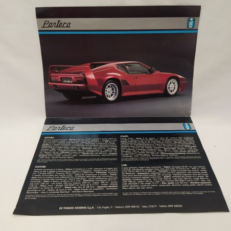 Catalogo De Tomaso Pantera italiano, francese, tedesco, inglese. Buono