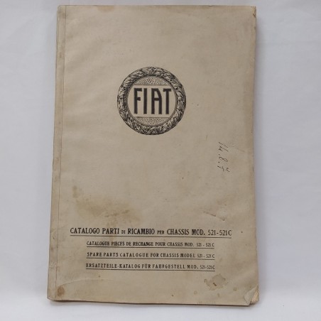 Fiat catalogo parti di ricambio Mod. 521 e 521C multilingue Macchie Annotazioni