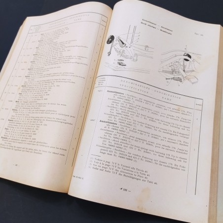 Fiat catalogo parti di ricambio Mod. 521 e 521C multilingue Macchie Annotazioni