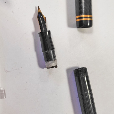 PARKER DUOFOLD penna stilografica fountain pen pennino oro usata