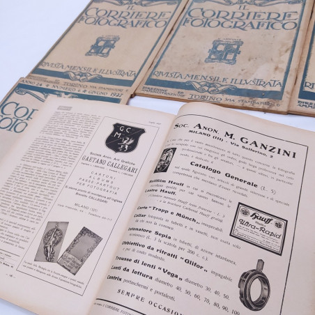Lotto 6 riviste Il corriere fotografico anno 1927 Macchie