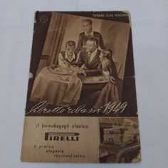 Libretto soci Touring Clun Italiano Ribassi 1949 Logoro Macchie