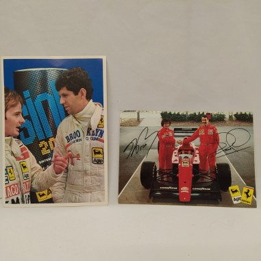 2 cartoline Ferrari Coppa costruttori 1979, Prost e Mansell Buono