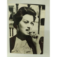 Lotto 6 cartoline e foto attrici italiane con autografi (da verificare) Buono 2