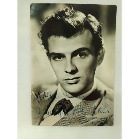 Cartolina autografata di Giorgio Albertazzi Buona