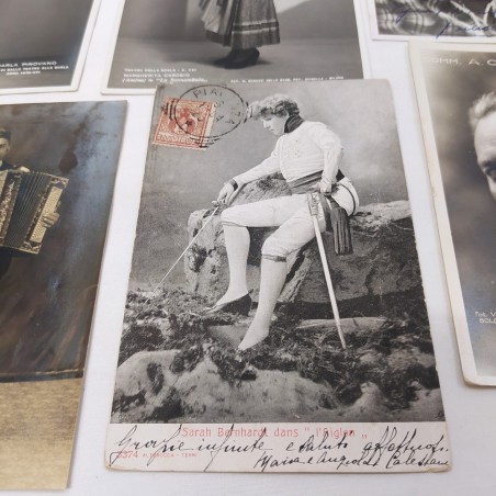 Lotto 20 foto e cartoline attori e ballerine anni tra i 10 e i 60