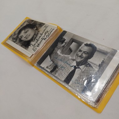 Lotto 10 foto e cartoline attori e cantanti anni 50/60 con dedica e autografo